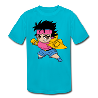 Character #25 Kids' Moisture Wicking Performance T-Shirt - turquoise