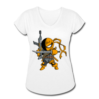 Character #26 Women's Tri-Blend V-Neck T-Shirt - white