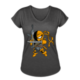 Character #26 Women's Tri-Blend V-Neck T-Shirt - deep heather