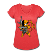 Character #26 Women's Tri-Blend V-Neck T-Shirt - heather red