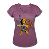 Character #26 Women's Tri-Blend V-Neck T-Shirt - heather plum