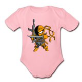 Character #26 Organic Short Sleeve Baby Bodysuit - light pink