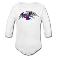 Character #27 Organic Long Sleeve Baby Bodysuit - white