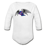 Character #27 Organic Long Sleeve Baby Bodysuit - white