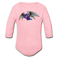Character #27 Organic Long Sleeve Baby Bodysuit - light pink