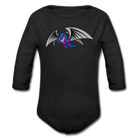 Character #27 Organic Long Sleeve Baby Bodysuit - black