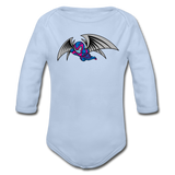 Character #27 Organic Long Sleeve Baby Bodysuit - sky