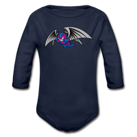 Character #27 Organic Long Sleeve Baby Bodysuit - dark navy