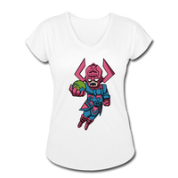 Character #28 Women's Tri-Blend V-Neck T-Shirt - white