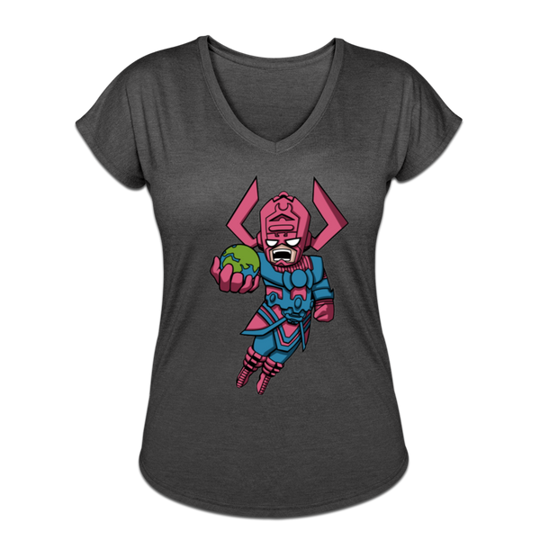 Character #28 Women's Tri-Blend V-Neck T-Shirt - deep heather