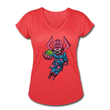 Character #28 Women's Tri-Blend V-Neck T-Shirt - heather red