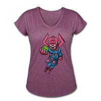 Character #28 Women's Tri-Blend V-Neck T-Shirt - heather plum