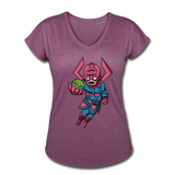 Character #28 Women's Tri-Blend V-Neck T-Shirt - heather plum