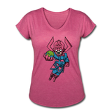 Character #28 Women's Tri-Blend V-Neck T-Shirt - heather raspberry