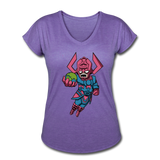 Character #28 Women's Tri-Blend V-Neck T-Shirt - purple heather