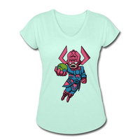 Character #28 Women's Tri-Blend V-Neck T-Shirt - mint