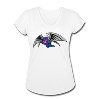 Character #27 Women's Tri-Blend V-Neck T-Shirt - white