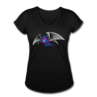 Character #27 Women's Tri-Blend V-Neck T-Shirt - black