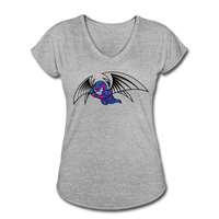 Character #27 Women's Tri-Blend V-Neck T-Shirt - heather gray