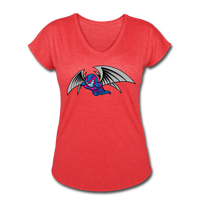 Character #27 Women's Tri-Blend V-Neck T-Shirt - heather red