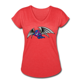 Character #27 Women's Tri-Blend V-Neck T-Shirt - heather red