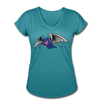 Character #27 Women's Tri-Blend V-Neck T-Shirt - heather turquoise