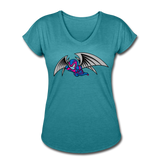 Character #27 Women's Tri-Blend V-Neck T-Shirt - heather turquoise