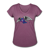 Character #27 Women's Tri-Blend V-Neck T-Shirt - heather plum