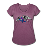 Character #27 Women's Tri-Blend V-Neck T-Shirt - heather plum