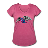 Character #27 Women's Tri-Blend V-Neck T-Shirt - heather raspberry