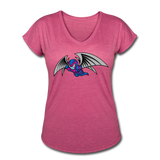 Character #27 Women's Tri-Blend V-Neck T-Shirt - heather raspberry