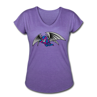 Character #27 Women's Tri-Blend V-Neck T-Shirt - purple heather