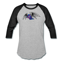 Character #27 Baseball T-Shirt - heather gray/black