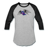 Character #27 Baseball T-Shirt - heather gray/black