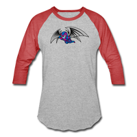 Character #27 Baseball T-Shirt - heather gray/red