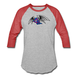 Character #27 Baseball T-Shirt - heather gray/red