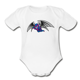 Character #27 Organic Short Sleeve Baby Bodysuit - white