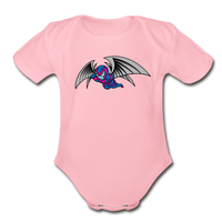 Character #27 Organic Short Sleeve Baby Bodysuit - light pink