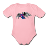 Character #27 Organic Short Sleeve Baby Bodysuit - light pink