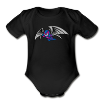 Character #27 Organic Short Sleeve Baby Bodysuit - black