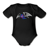 Character #27 Organic Short Sleeve Baby Bodysuit - black