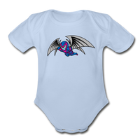 Character #27 Organic Short Sleeve Baby Bodysuit - sky
