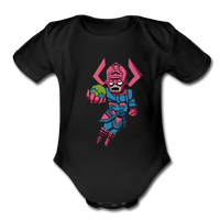 Character #28 Organic Short Sleeve Baby Bodysuit - black