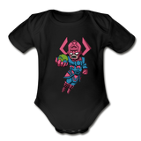Character #28 Organic Short Sleeve Baby Bodysuit - black