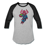 Character #28 Baseball T-Shirt - heather gray/black