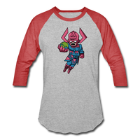 Character #28 Baseball T-Shirt - heather gray/red