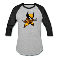Character #30 Baseball T-Shirt - heather gray/black