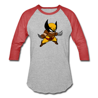 Character #30 Baseball T-Shirt - heather gray/red