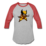 Character #30 Baseball T-Shirt - heather gray/red