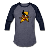 Character #30 Baseball T-Shirt - heather blue/navy